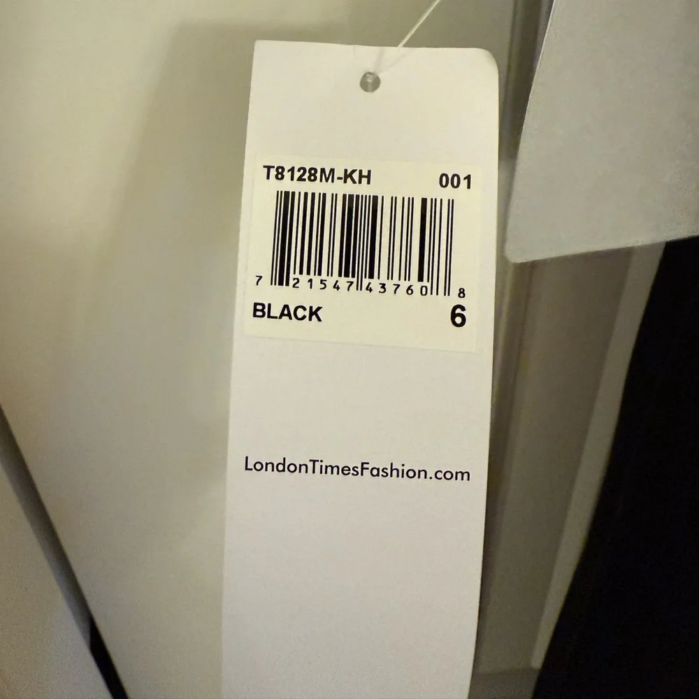 🖤NWT London Times Black Belted Jumpsuit | Women’s Size 6 | Sleeveless | Wide-Leg - Picture 8 of 11